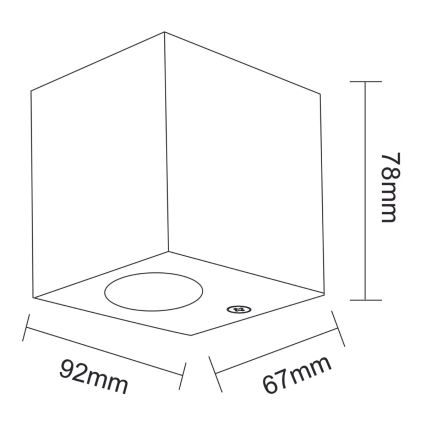 Utomhus Väggbelysning BOSTON 1xGU10/10W/230V