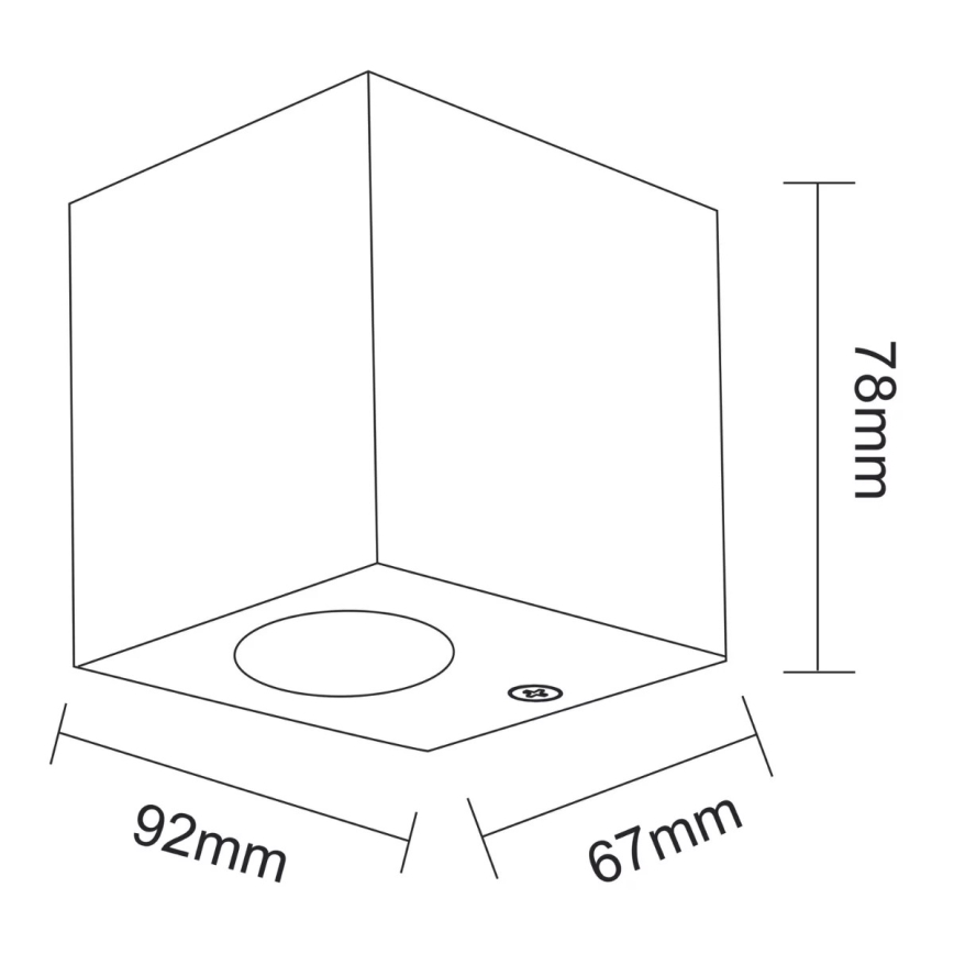 Utomhus Väggbelysning BOSTON 1xGU10/10W/230V