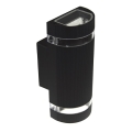 Utomhus Väggbelysning KORTEK 2×GU10/30W/230V IP44 Svart