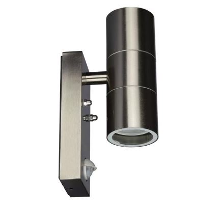Utomhus Väggbelysning med sensor 2xGU10/35W/230V IP44