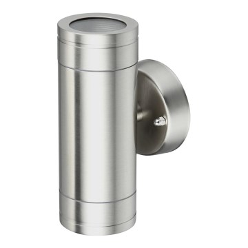 Utomhus Väggbelysning OLIMP 1 2xGU10/35W rostfri