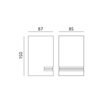 Utomhus Väggbelysning QUAZAR 1xGU10/11W/230V IP44