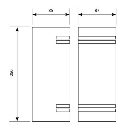 Utomhus väggbelysning QUAZAR7 2xGU10/11W/230V IP44 svart