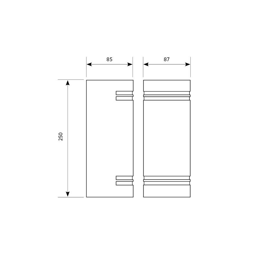 Utomhus väggbelysning QUAZAR7 2xGU10/11W/230V IP44 svart