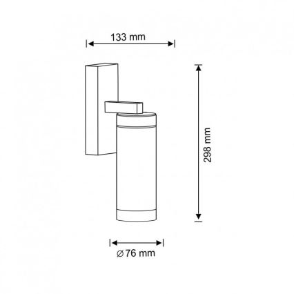 Utomhus Väggbelysning SPECTRA 1xE27/10W/230V IP44
