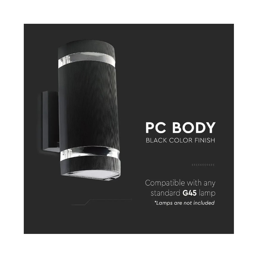 Utomhus vägglampa 2xE27/60W/230V IP44