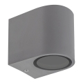 Utomhus vägglampa  PARETE 1xGU10/6W/230V IP54 grå