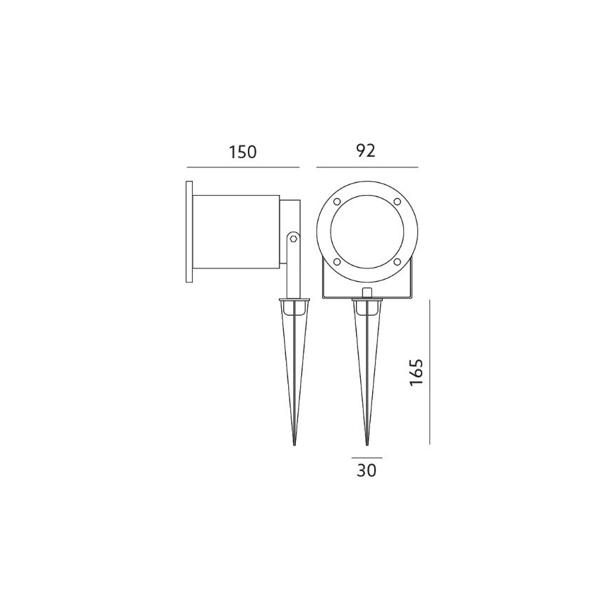 Utomhusbelysning BLAKE 2 GU10/50W/230V IP65