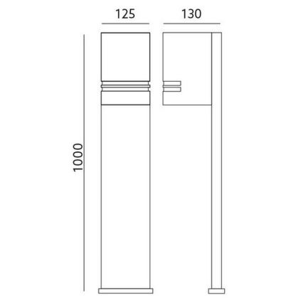 Utomhusbelysning QUAZAR 1xGU10/11W/230V IP44 grå