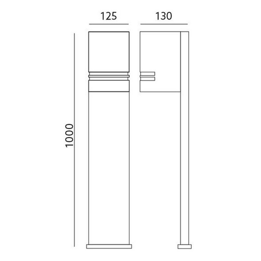 Utomhusbelysning QUAZAR 1xGU10/11W/230V IP44 grå