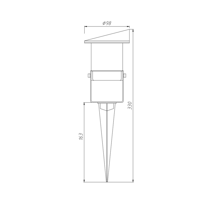 Utomhusbelysning VILO 1xGU10/60W/230V IP65 svart
