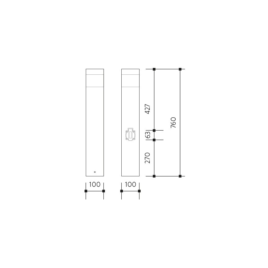 Utomhusensor lampa med ett uttag GARD 1xE14/60W IP44