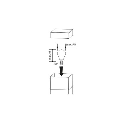 Utomhusensor lampa med ett uttag GARD 1xE14/60W IP44