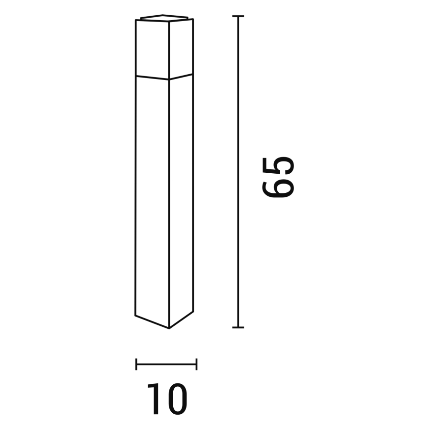 Utomhuslampa 1xE27/12W/230V IP44 antracit