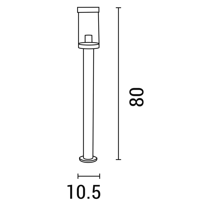Utomhuslampa 1xE27/15W/230V 80 cm IP44 svart