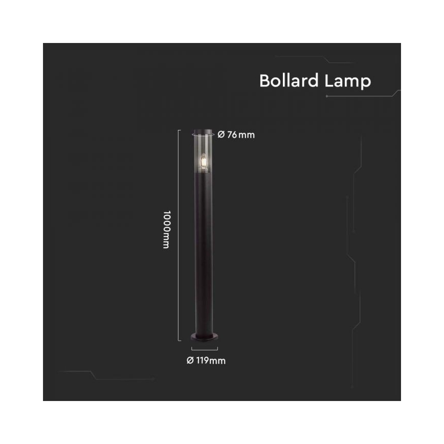 Utomhuslampa 1xE27/18W/230V IP44 100 cm