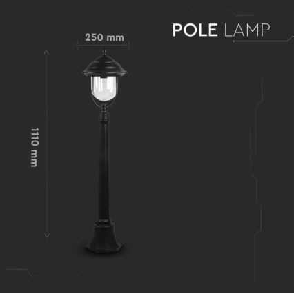 Utomhuslampa 1xE27/60W/230V 111cm  IP44