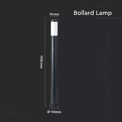 Utomhuslampa 1xE27/60W/230V IP44 110cm svart