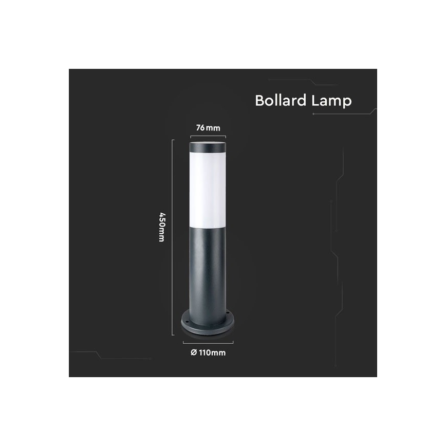 Utomhuslampa 1xE27/60W/230V IP44 45cm grå