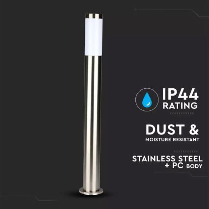 Utomhuslampa 1xE27/60W/230V IP44 80 cm matt krom