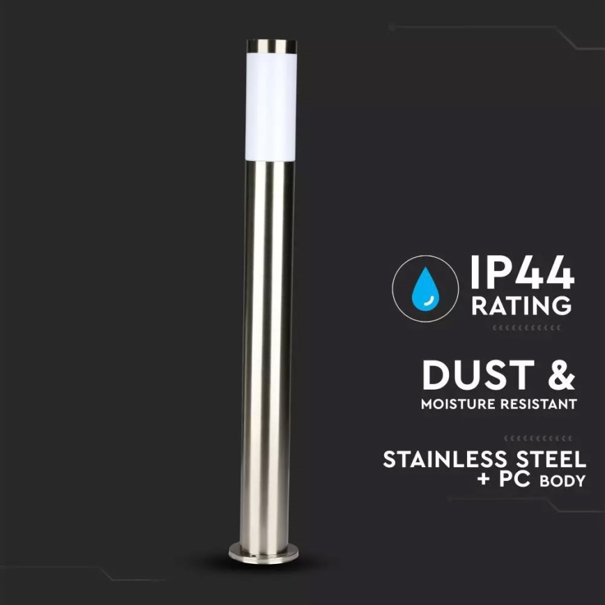 Utomhuslampa 1xE27/60W/230V IP44 80 cm matt krom