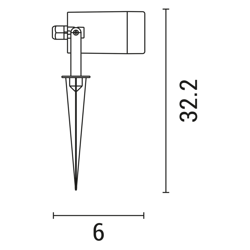 Utomhuslampa 1xGU10/5W/230V IP65 vit
