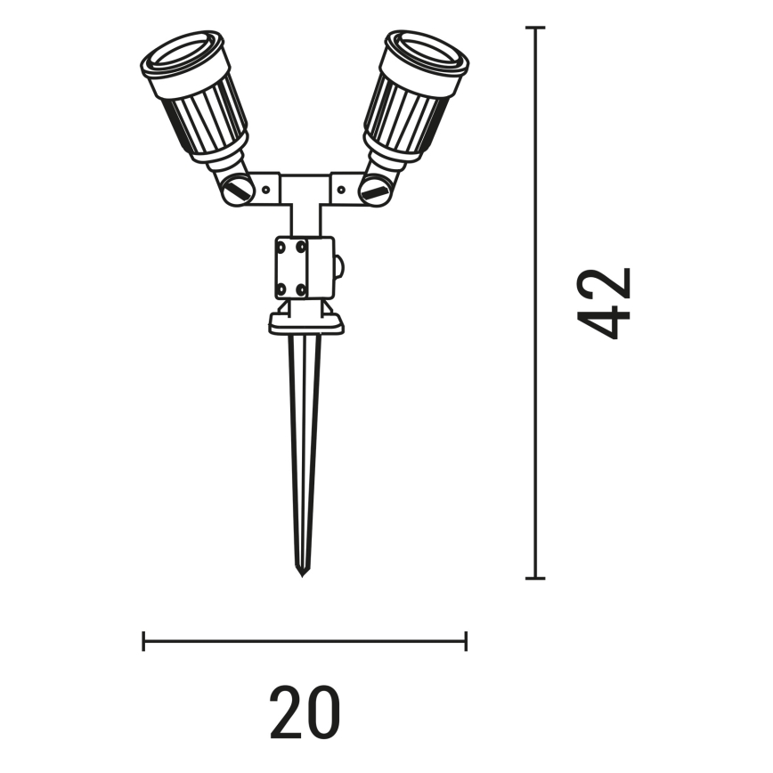 Utomhuslampa 2xE27/15W/230V IP44 svart
