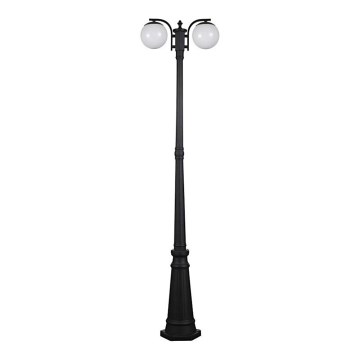 Utomhuslampa 2xE27/60W/230V IP44 199 cm svart