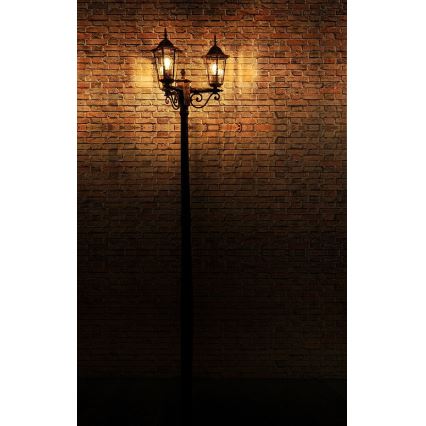 Utomhuslampa 3xE27/20W/230V IP43 2,58 m svart