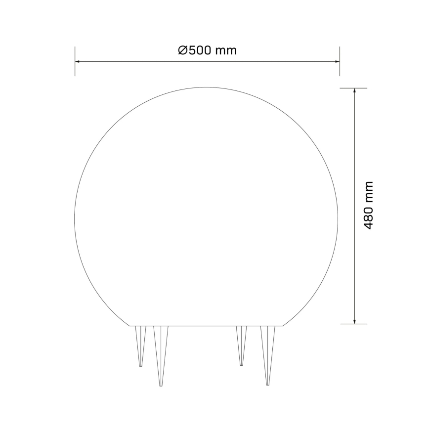 Utomhuslampa ARGENTO 1xE27/15W/230V diameter 50 cm IP65 vit