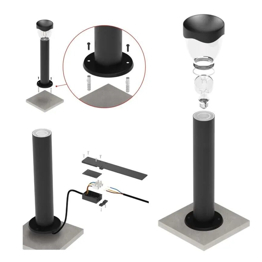 Utomhuslampa ARTEO 1xE27/15W/230V IP44 80 cm