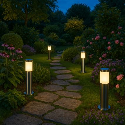 Utomhuslampa BROOKLYN 1xE27/60W/230V 45 cm IP44 matt krom