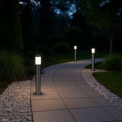 Utomhuslampa BROOKLYN 1xE27/60W/230V 45 cm IP44 matt krom