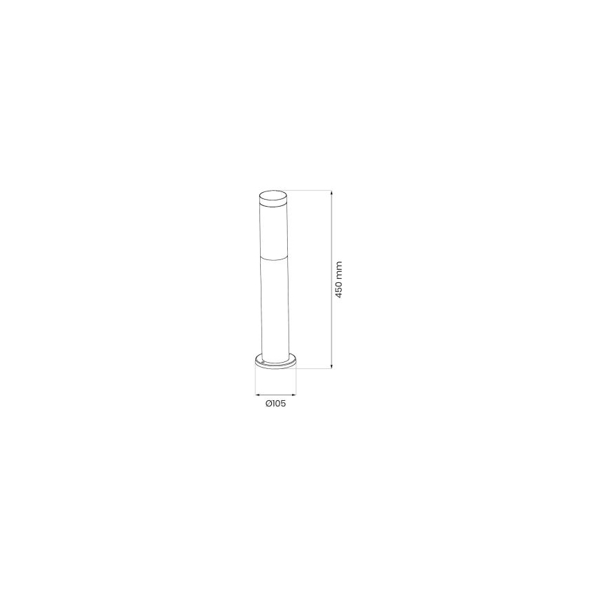 Utomhuslampa BROOKLYN 1xE27/60W/230V 45 cm IP44 matt krom