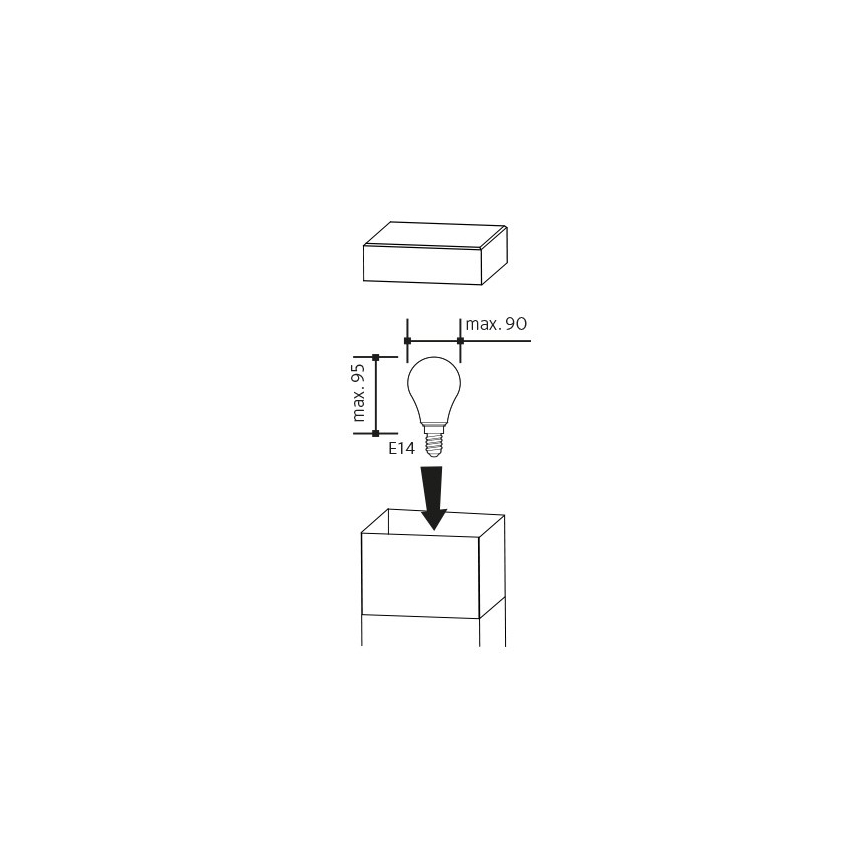 Utomhuslampa GARD 1xE14/60W/230V IP44
