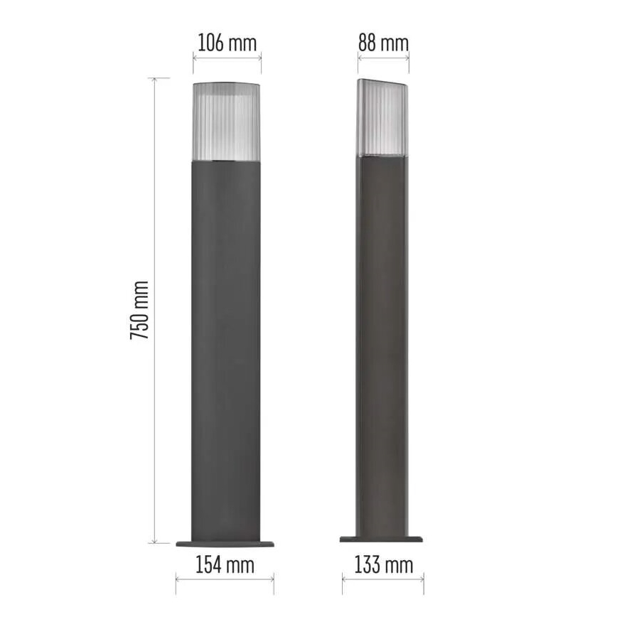 Utomhuslampa LANA 1xE27/25W/230V IP54 75 cm