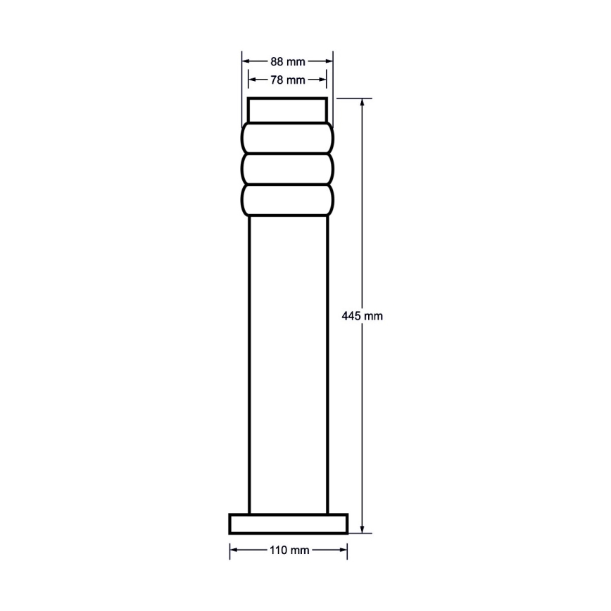 Utomhuslampa LULA 1xE27/11W/230V IP44 rostfri