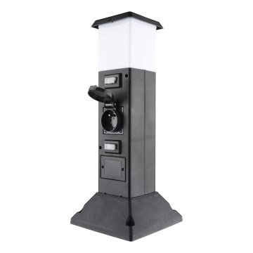 Utomhuslampa med 2 uttag 1xE14/15W/230V IP44 svart
