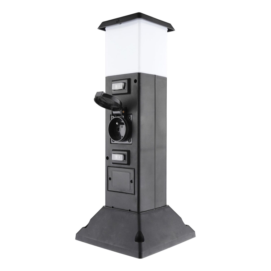 Utomhuslampa med 2 uttag 1xE14/15W/230V IP44 svart