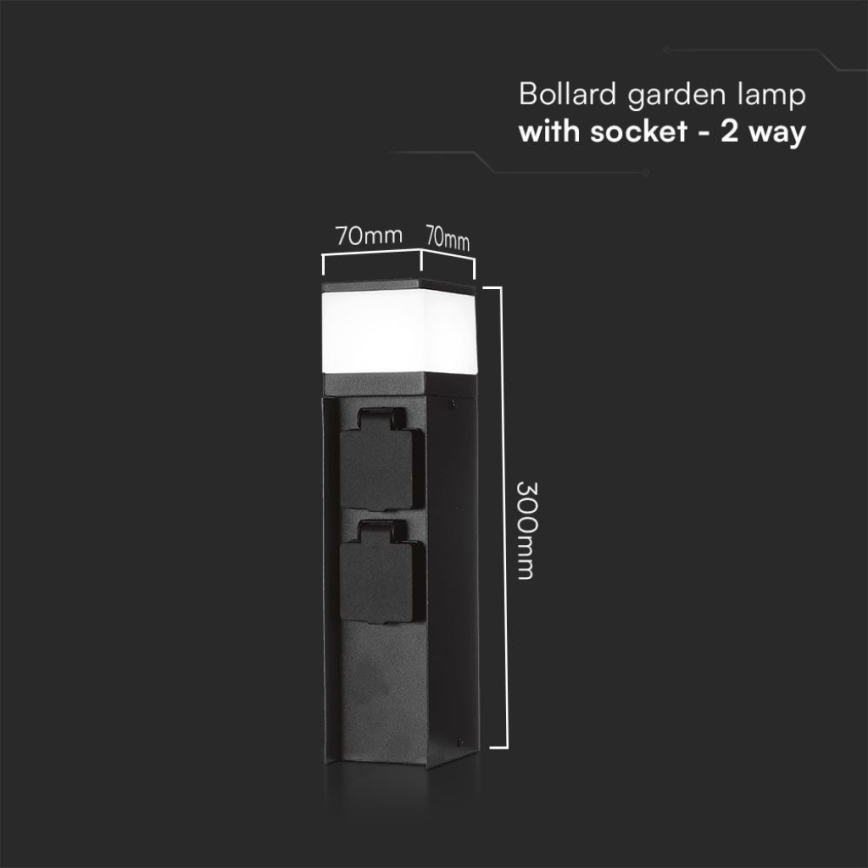 Utomhuslampa med 2 uttag 1xG9/11W/230V IP44