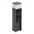 Utomhuslampa med 2 uttag DASTEN 1xG9/11W/230V 30 cm IP44 svart