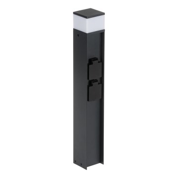 Utomhuslampa med 2 uttag DASTEN 1xG9/11W/230V 50 cm IP44 svart