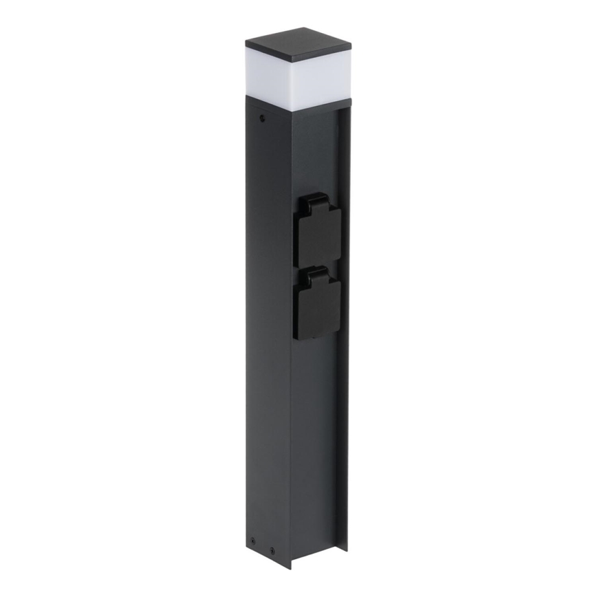Utomhuslampa med 2 uttag DASTEN 1xG9/11W/230V 50 cm IP44 svart