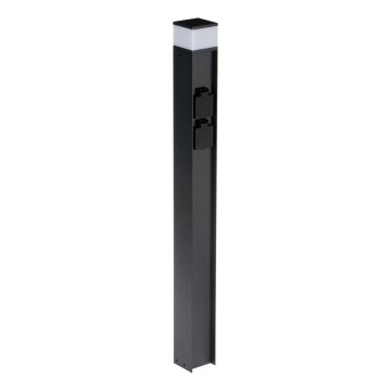 Utomhuslampa med 2 uttag DASTEN 1xG9/11W/230V 80 cm IP44 svart
