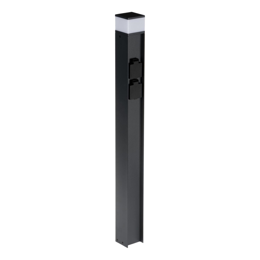 Utomhuslampa med 2 uttag DASTEN 1xG9/11W/230V 80 cm IP44 svart