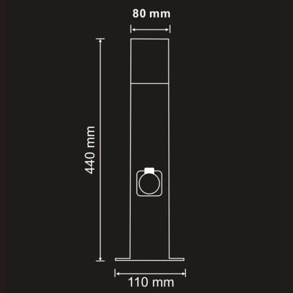 Utomhuslampa med kontakt DALLAS 1xE27/12W/230V IP44 antracit