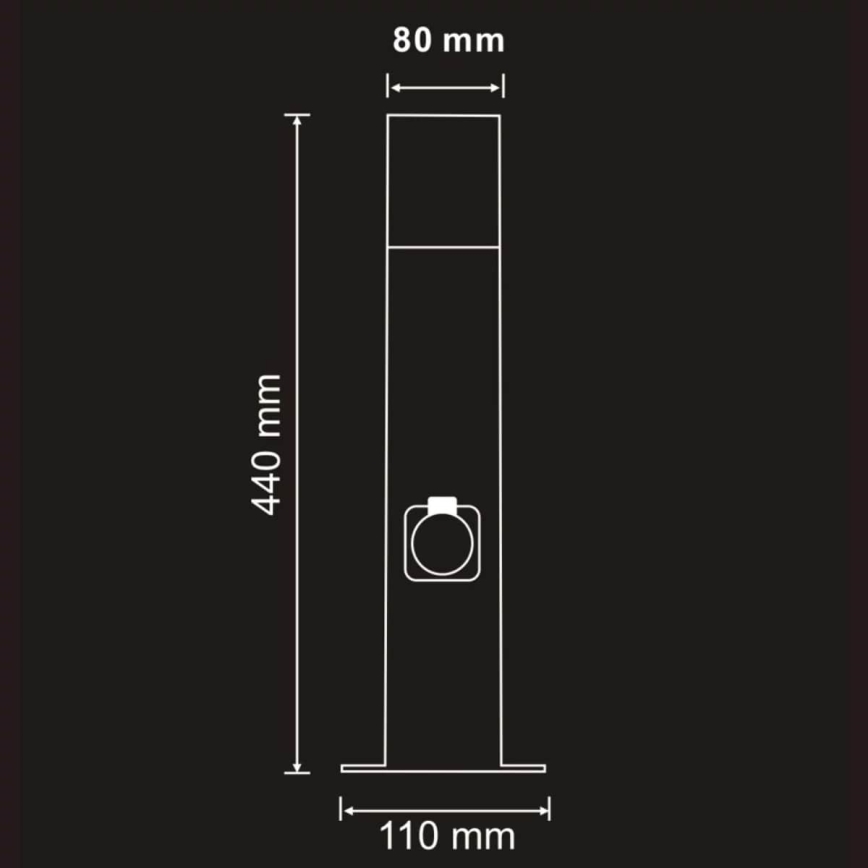 Utomhuslampa med kontakt DALLAS 1xE27/12W/230V IP44 antracit