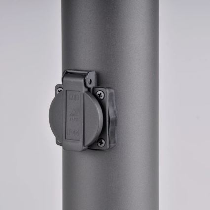 Utomhuslampa med kontakt DALLAS 1xE27/12W/230V IP44 grafit