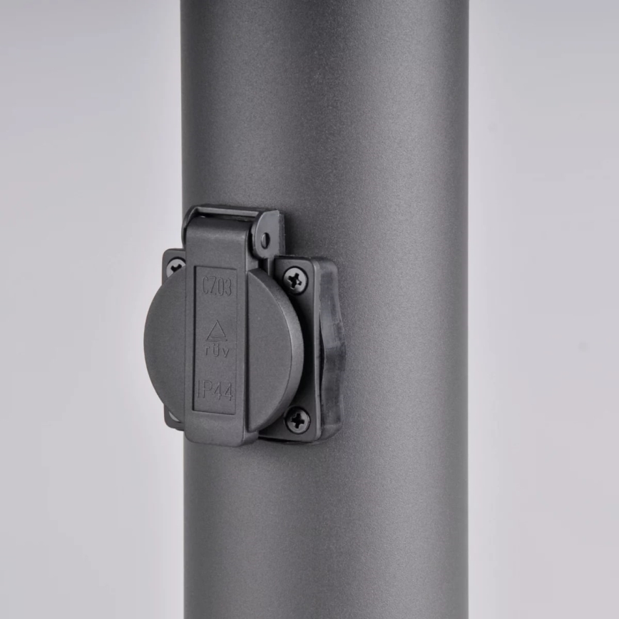 Utomhuslampa med kontakt DALLAS 1xE27/12W/230V IP44 grafit