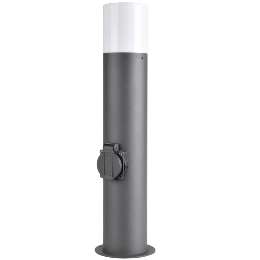 Utomhuslampa med kontakt DALLAS 1xE27/12W/230V IP44 grafit